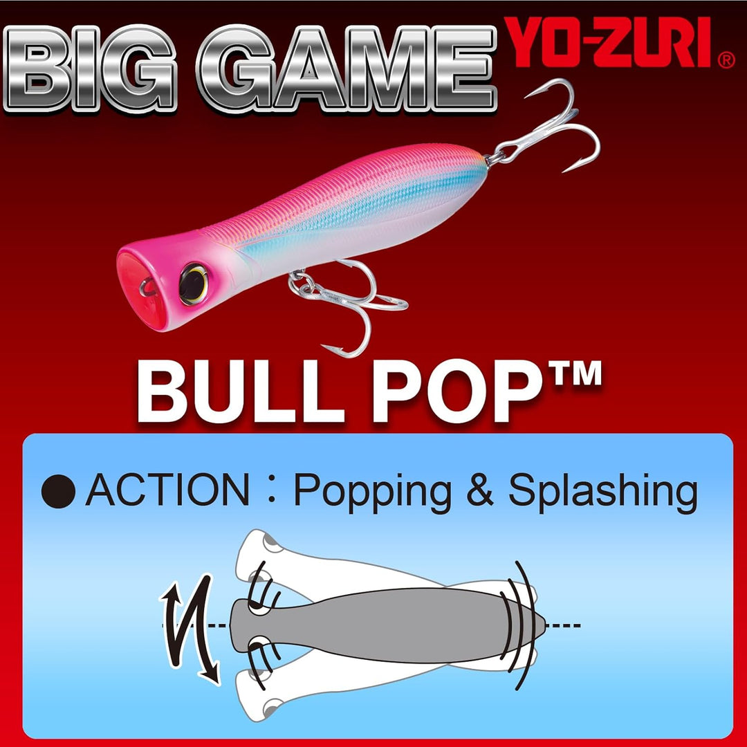 Yo-Zuri R1154-CPYP Bull Pop Floating Lure, Pearl Yellow Pink