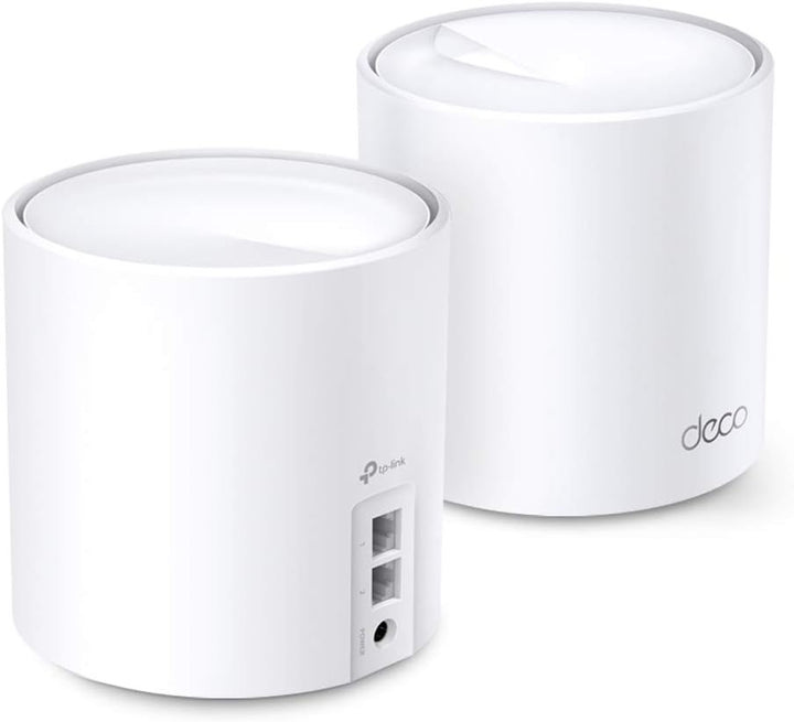 TP-Link Deco X20 Mesh WLAN Set (2 Pack), Wi-Fi 6 AX1800 Dual Band Router & Repeater, 2x Gigabit Port