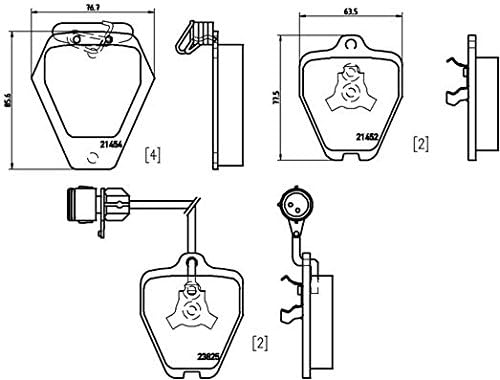 Brembo P 85 038 Bremsbelagsatz, Scheibenbremse - (4-teilig)
