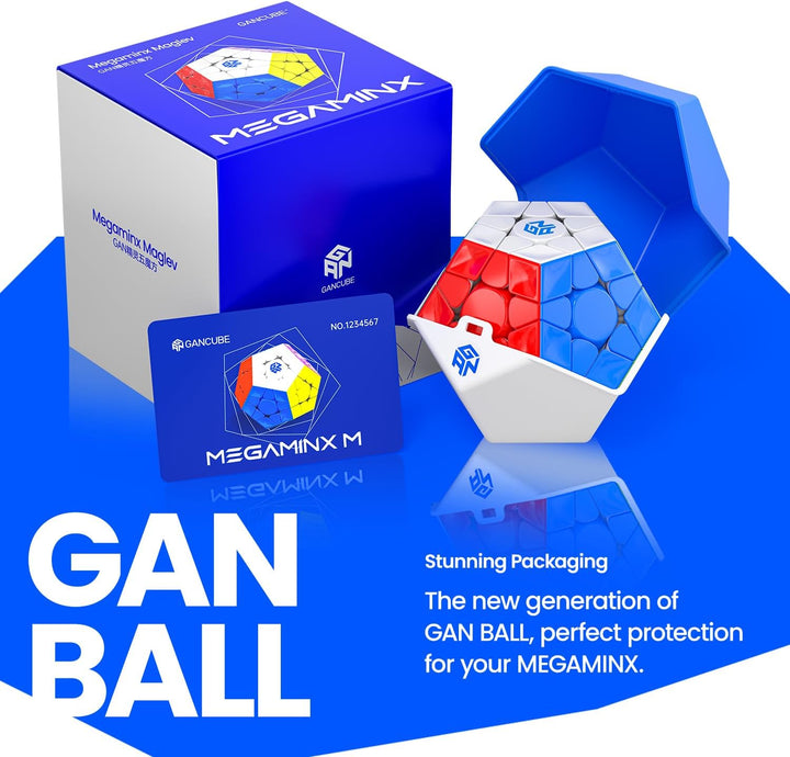 GAN Megaminx Zauberwürfel Maglev V2, Megamix Würfel mit 160 Magneten, Speed Cube Schnell & Glattes &