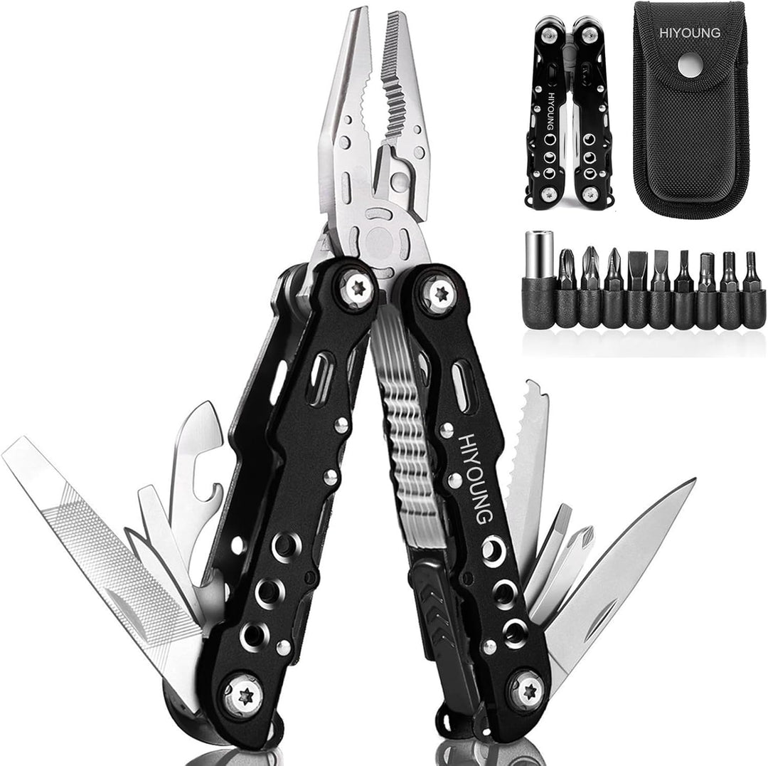 Multitools Edelstahl, 24-in-1 Faltbares Multifunktionszange, Multifunktionale Zange, Multiwekzeug, M