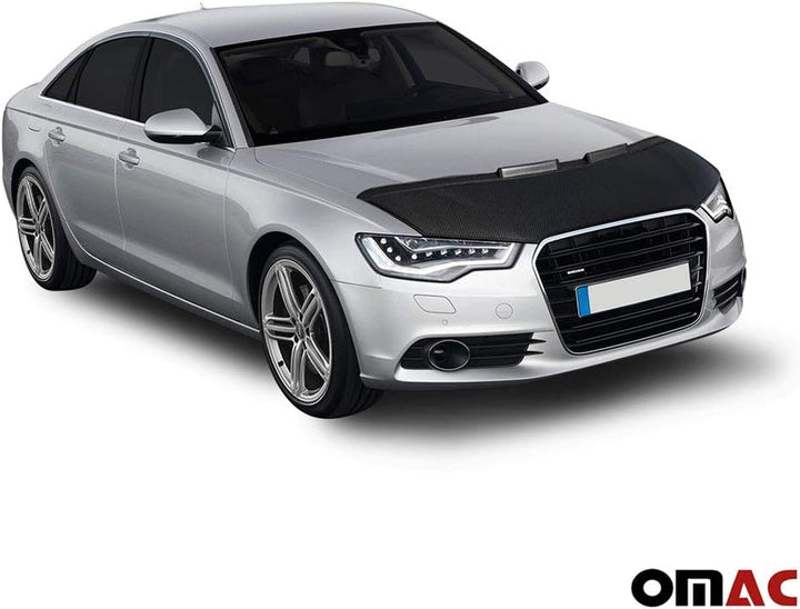 Haubenbra Steinschlagschutz Bonnet Bra kompatibel mit Audi A6 C7 2011-2018 Carbon Halb Halb Carbon E