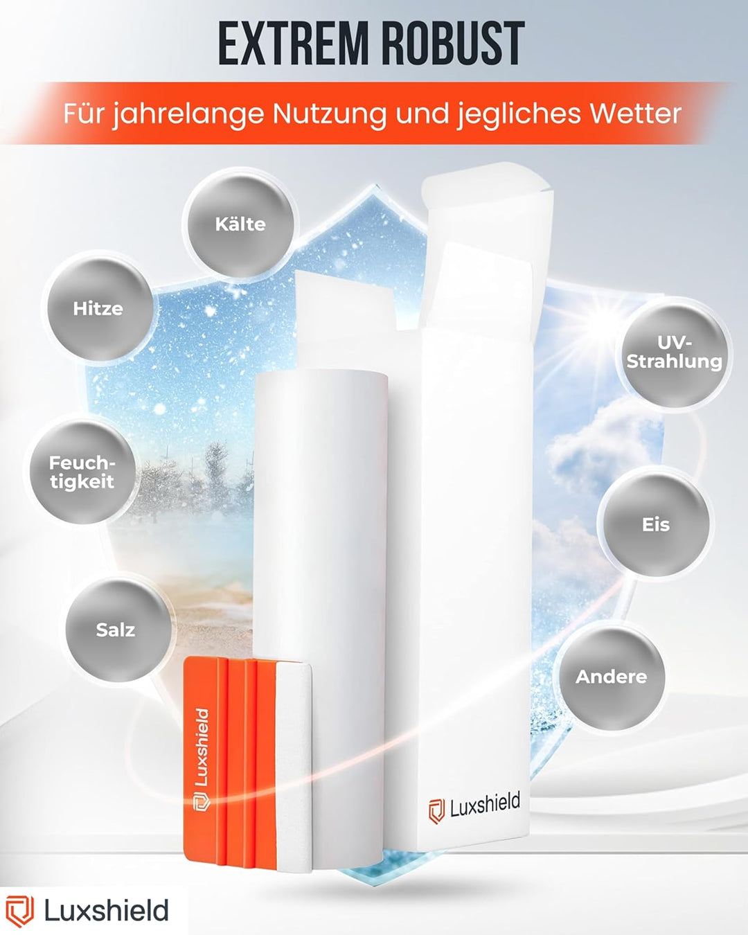 Luxshield Lackschutzfolie 15x200cm für Auto, Motorrad, Bike - Schutzfolie transparent matt, selbstkl