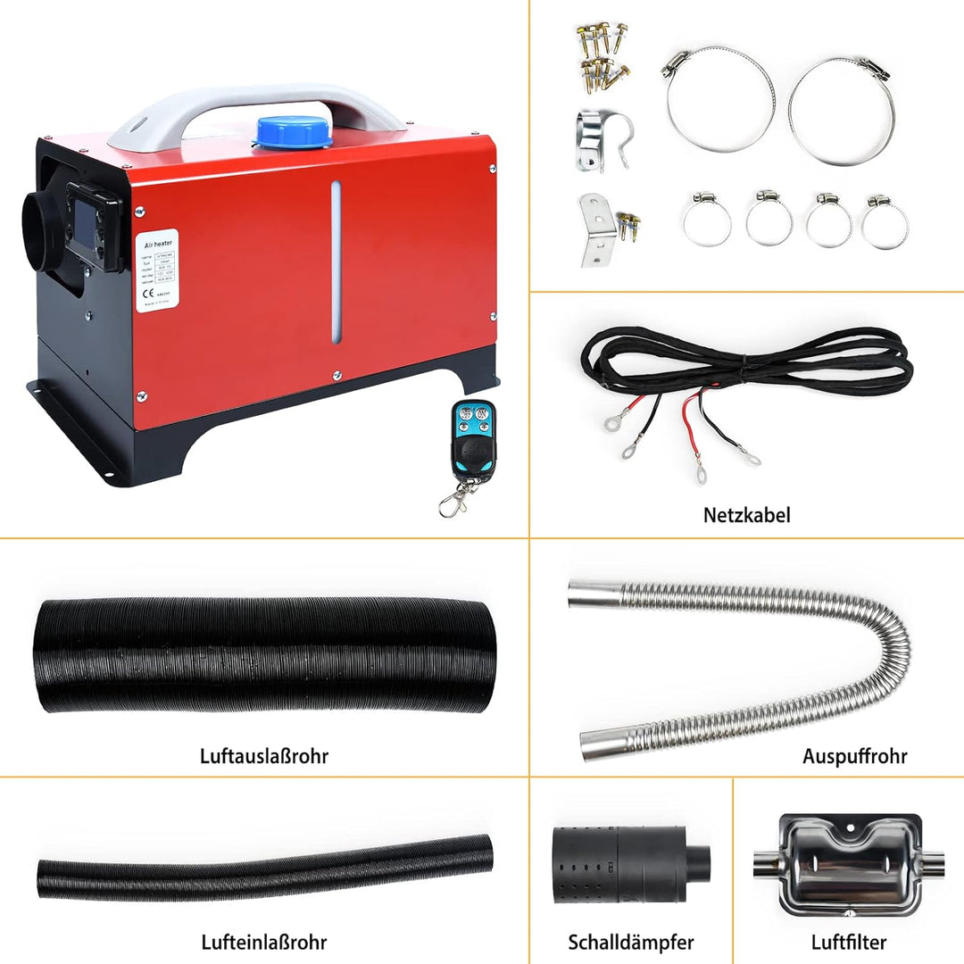 NAIZY Dieselheizung 12V 8KW Diesel Standheizung Lufterhitzer Air Diesel Heizung mit LCD-Bildschirm &