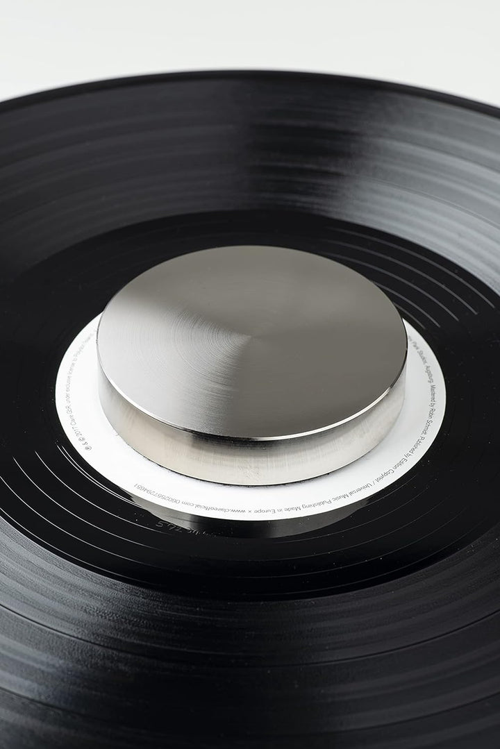 Pro-Ject Record Puck PRO, Modernes Schallplattengewicht mit Nickel-Finish, Klangverbesserung für all