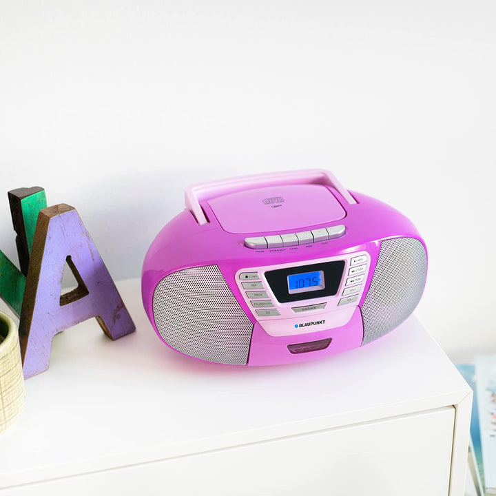 Blaupunkt B 120 VL tragbarer Kinder CD Player mit Bluetooth | Kassettenfach | Hörbuch Funktion | - m