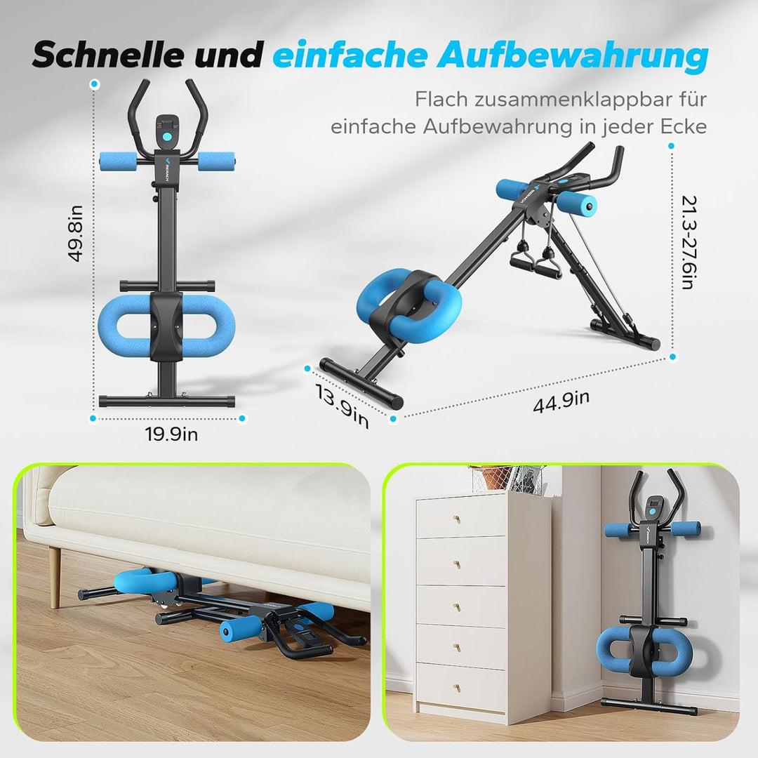 MERACH Bauchtrainer Bauchmuskeltrainer für Zuhause Multifunktionale Trainingsgerät für Ganzkörpertra