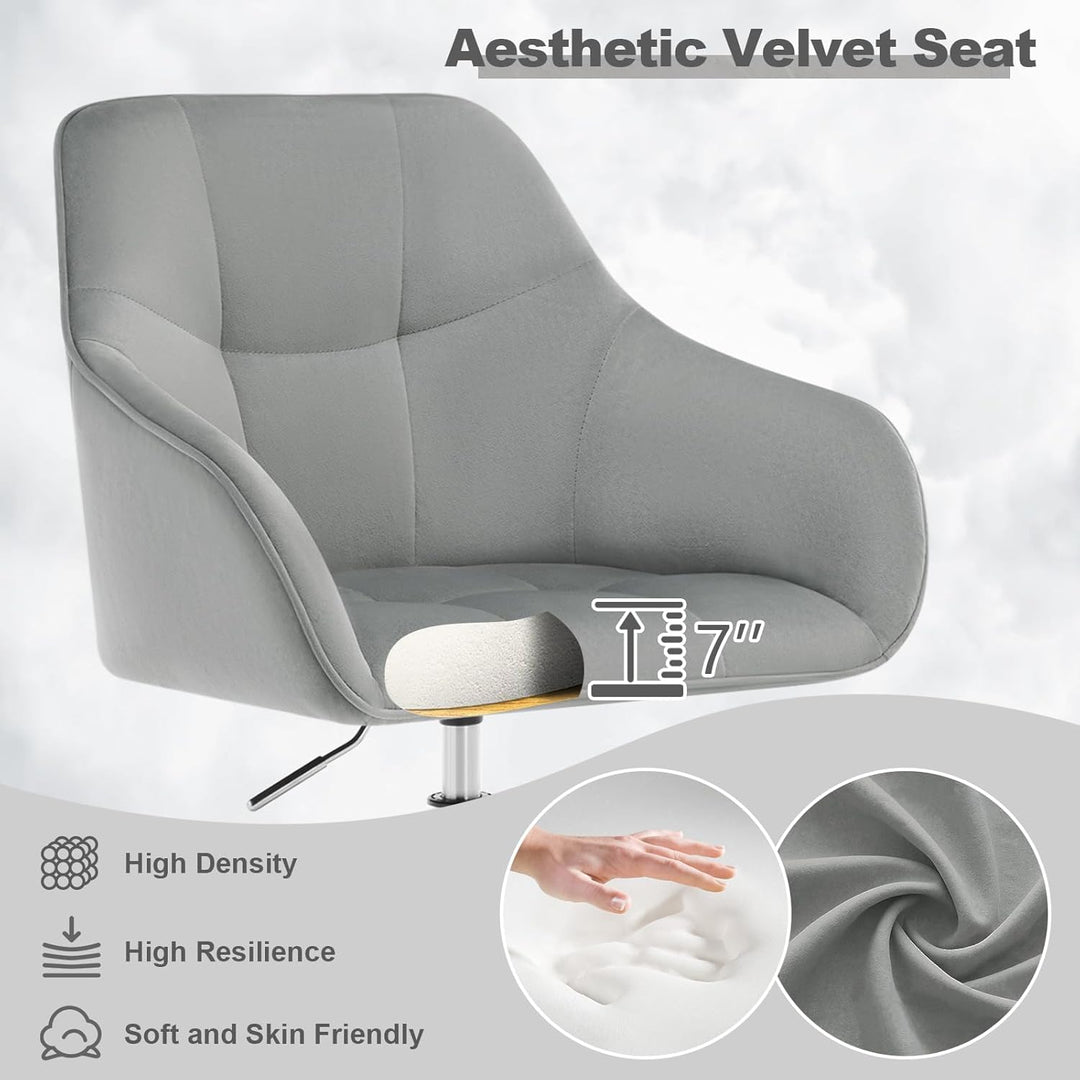 WOLTU Homeoffice Stuhl, Schreibtischstuhl, Drehstuhl, Schminkstuhl, höhenverstellbar, bis 150 kg bel