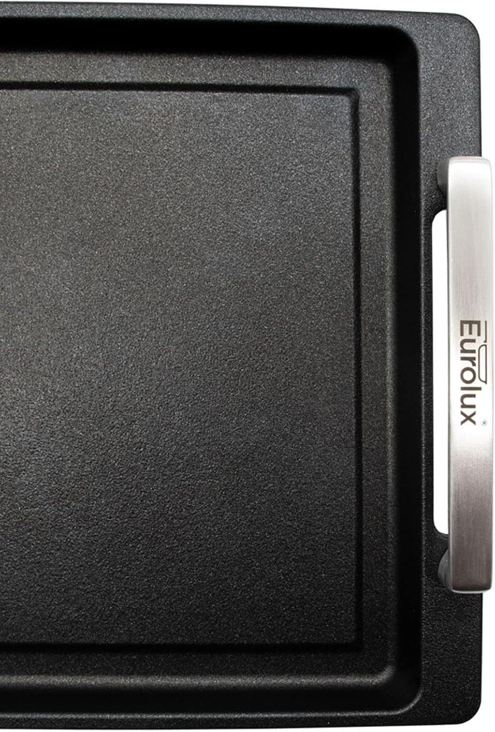 Eurolux Teppanyaki Grillplatte 41 x 24 cm beschichtet - Edelstahl-Seitengriffe - alle Herdarten inkl