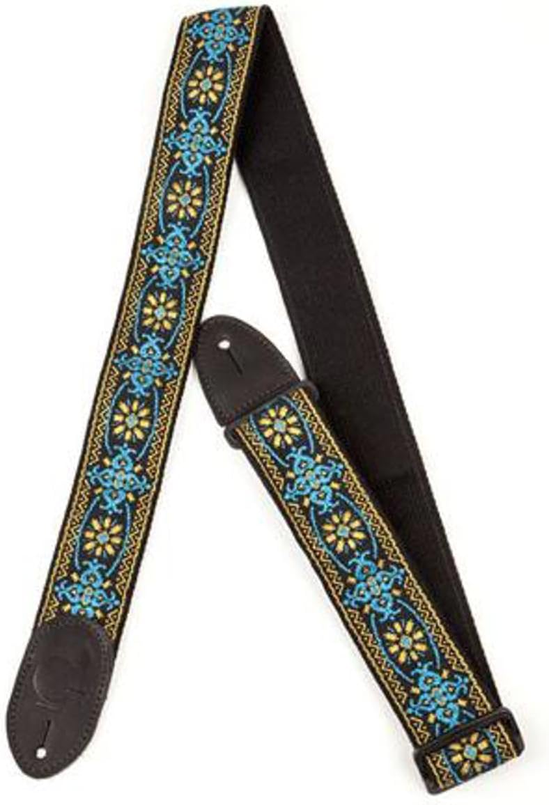 Gretsch 922-0060-104 Guitar Strap, Blue/Orange Black End