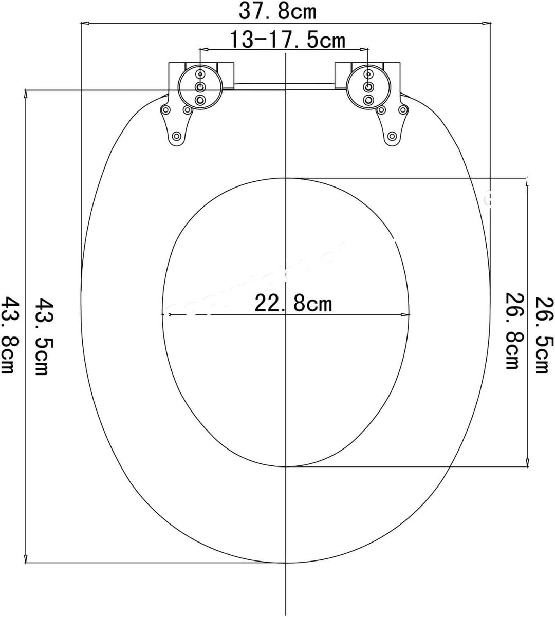 WOLTU #2 Premium WC-Sitz Toilettensitz mit Absenkautomatik, MDF Holzkern, Softclose Scharnier, Antib