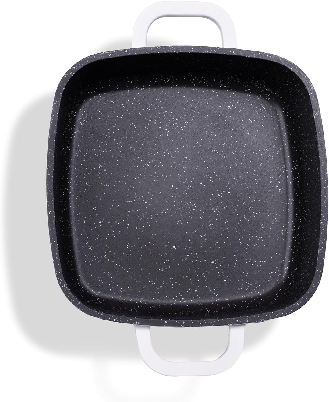 STONELINE Eckpfanne, 20x20 cm, mit Aroma Glasdeckel, Servierpfanne, Induktion, Aluguss, antihaft bes