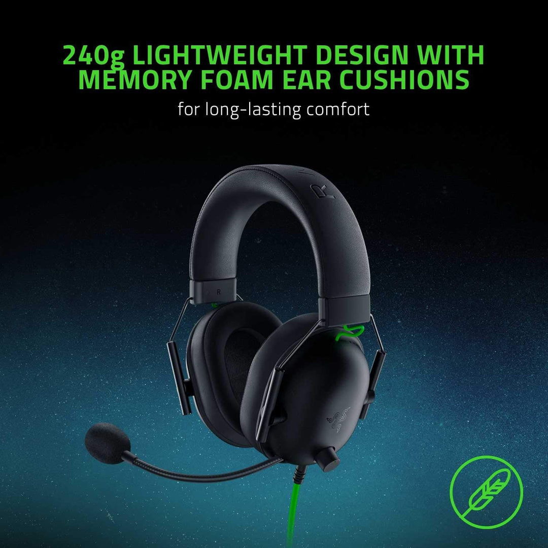 Razer BlackShark V2 X Gaming-Headset: 7.1 Surround Sound – 50 mm Treiber – Memory-Schaumstoff-Kissen