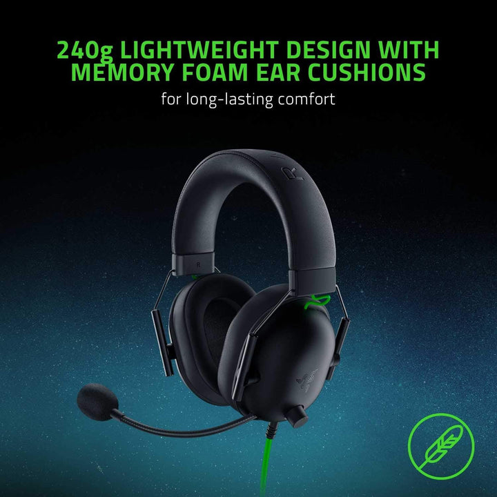 Razer BlackShark V2 X Gaming-Headset: 7.1 Surround Sound – 50 mm Treiber – Memory-Schaumstoff-Kissen