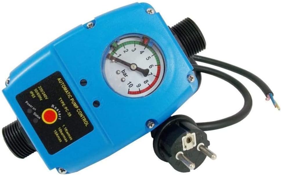 PC-59 Druckschalter Pumpensteuerung 1 Zoll bis 10 bar für Pumpen Druckwächter Tiefbrunnenpumpe Trock