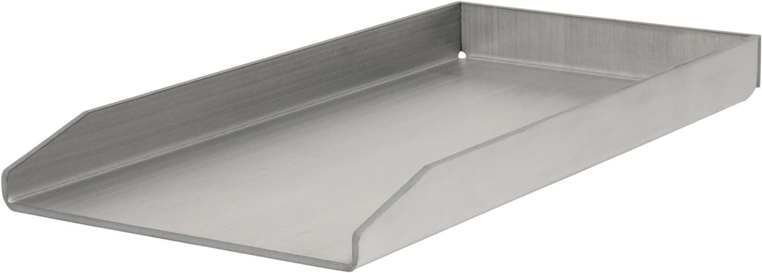 BBQ-Toro Edelstahl Grillplatte | 26 x 43,4 cm | BBQ Plancha passend für Weber Grill | rechteckig | u