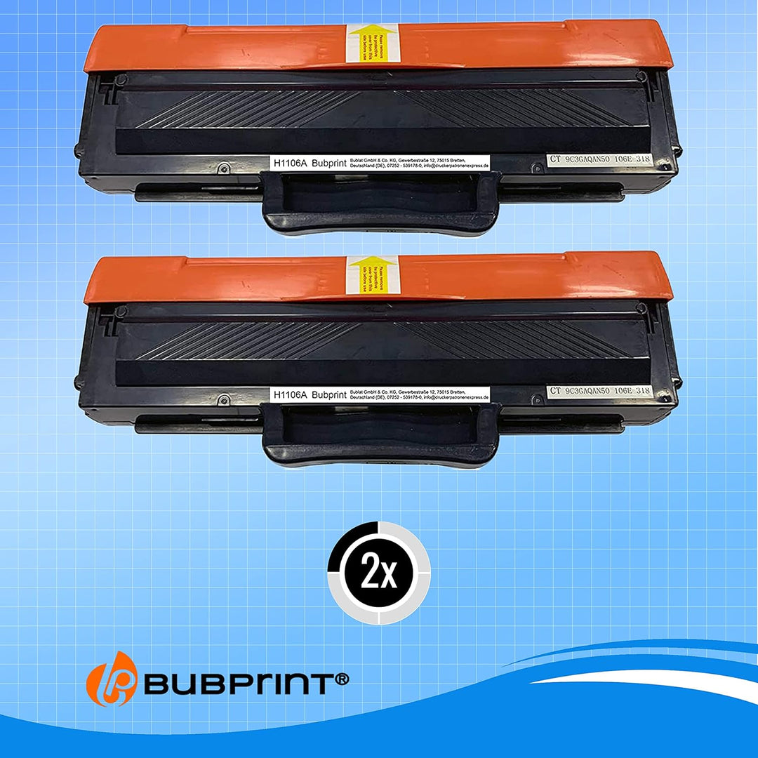 W1106A 2 Tonerkartuschen kompatibel als Ersatz für HP 106A Toner für HP Laser MFP 135wg Toner 135a 1