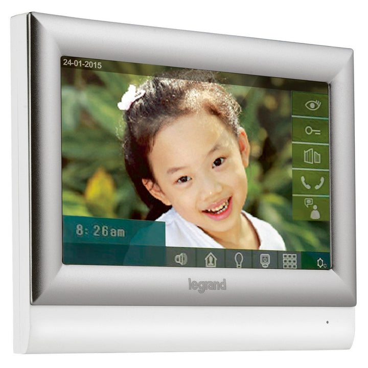 Legrand, Video-Türsprechanlage mit 2-Draht-Anschluss, 10 Zoll Farb-Touchscreen und Weitwinkelkamera,