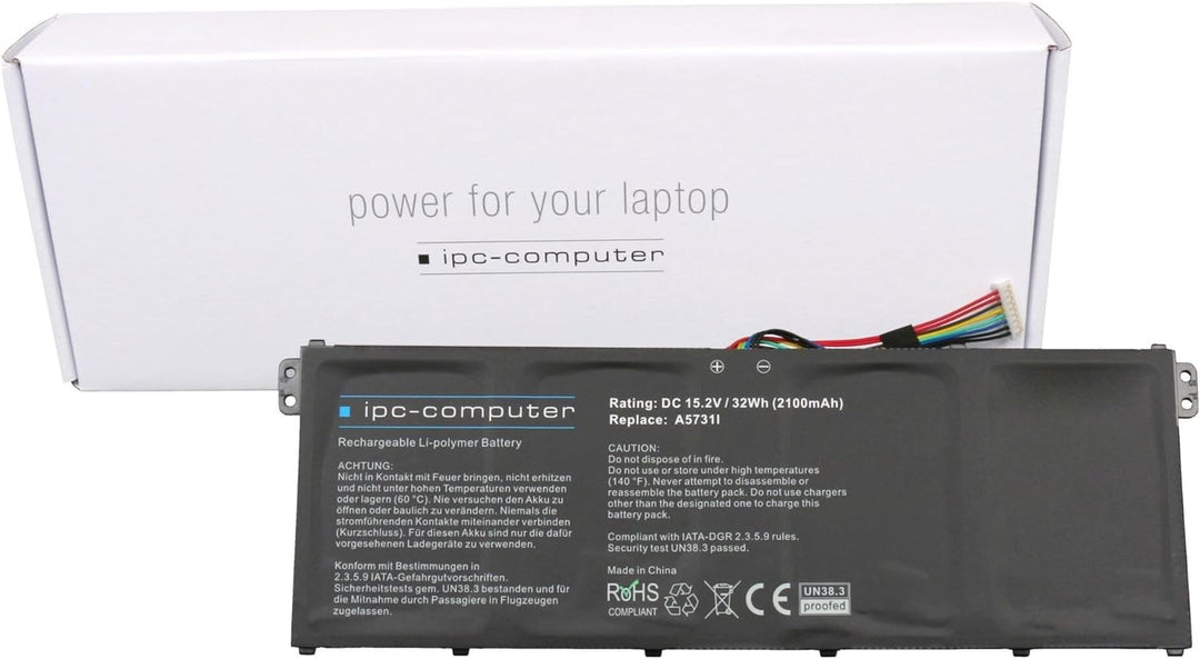IPC-Computer Akku (15,2V) kompatibel zu Acer CER Predator Helios 300 (G3-571), 300 (G3-572), 300 (PH