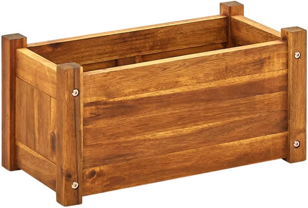 WIFESE Garten-Hochbeet Akazienholz 50x25x25 cm Hochbeete fĂŒr Garten Pflanzenbett KrĂ€uterbett GemĂŒseb