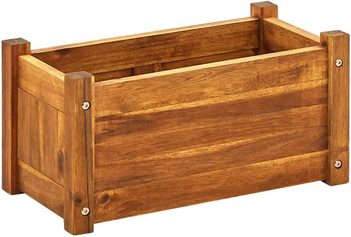 WIFESE Garten-Hochbeet Akazienholz 50x25x25 cm Hochbeete fĂŒr Garten Pflanzenbett KrĂ€uterbett GemĂŒseb