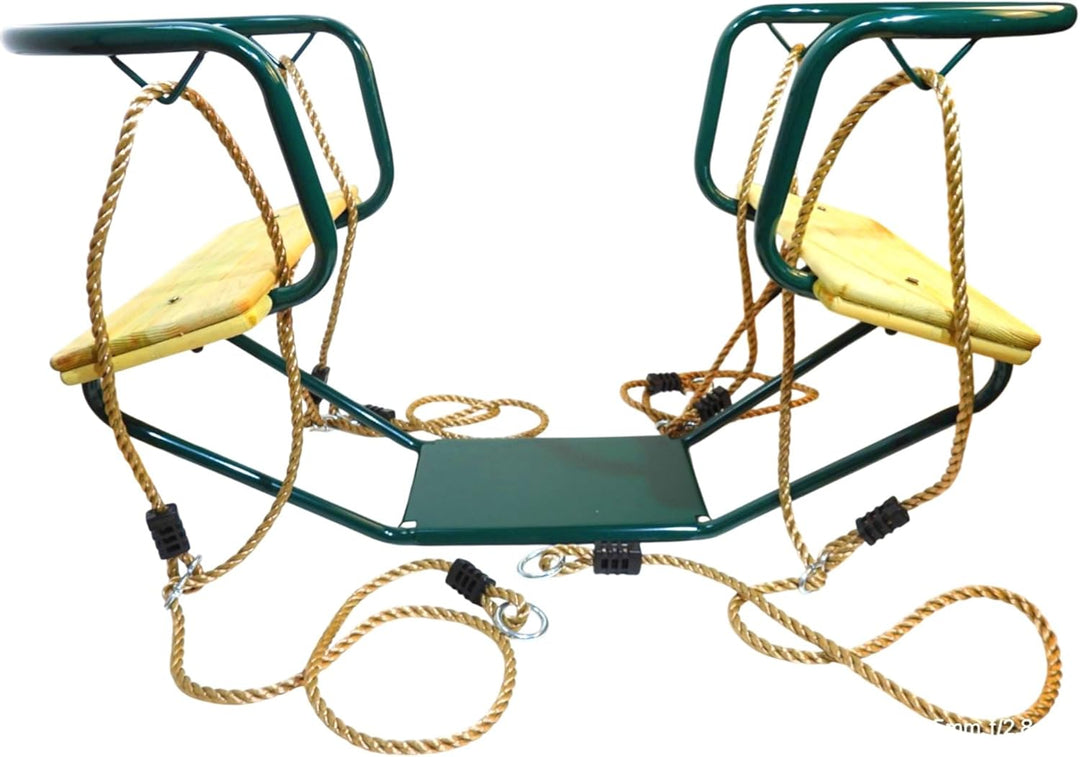 Loggyland Doppelschaukel Schiffsschaukel Schaukel für 2 Kinder (grün), Grün