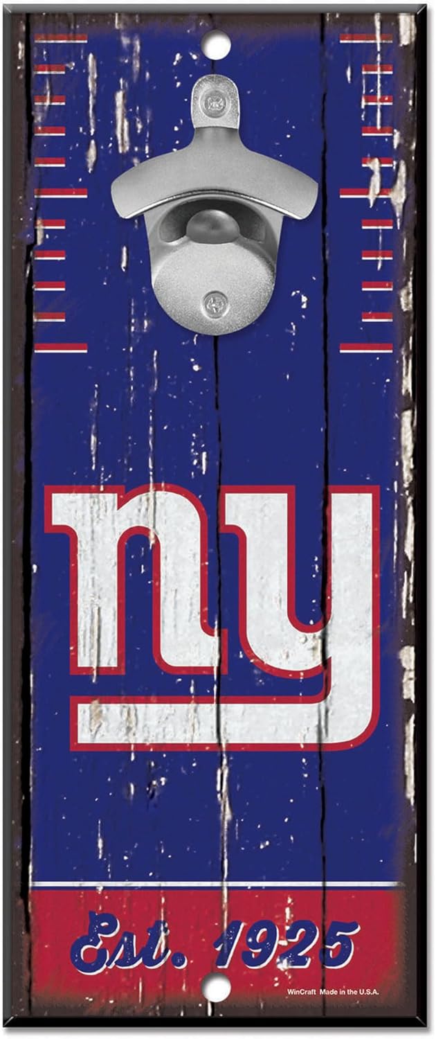 WinCraft New York Giants NFL Schild mit Flaschenöffner Team Colors Einheitsgrösse, Team Colors Einhe
