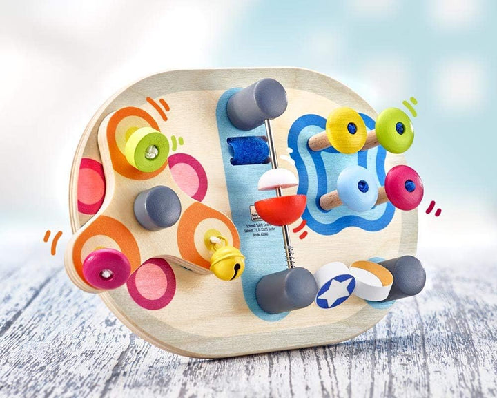 Selecta 62064 Spintivity, Motorikbrett aus Holz, 20 cm, Spinitivity Single, Single