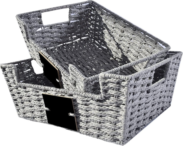 OUTBROS Körbchen Geflochten,Rattankorb aus Gewebtem, Deko Aufbewahrungskörbe, Organizer korb in Shel