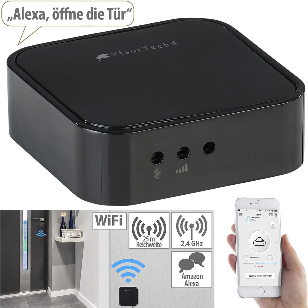 VisorTech Internet Gateway: WLAN-Gateway für elektronische Tür-Schliesszylinder, App-Steuerung (Tür-