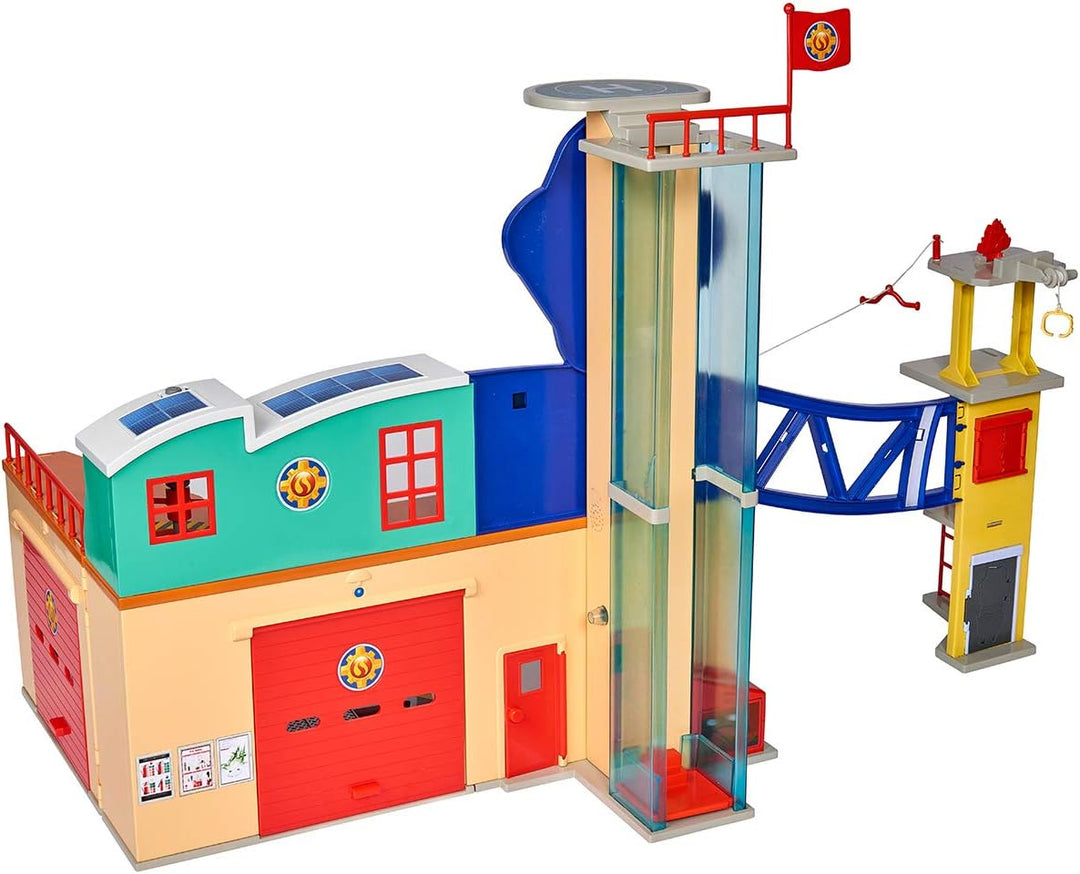 Simba - Feuerwehrmann Sam MegaFeuerwehrstation XXL grosse Feuerwehrwache inklusive Sam Spielfigur &