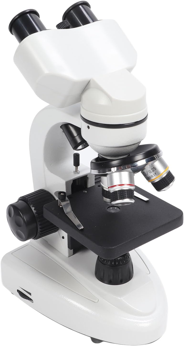 Binokulares Mikroskop, 40- Bis 5000-fache Vergrösserung, Professionelles Mikroskop mit Feinfokusknöp