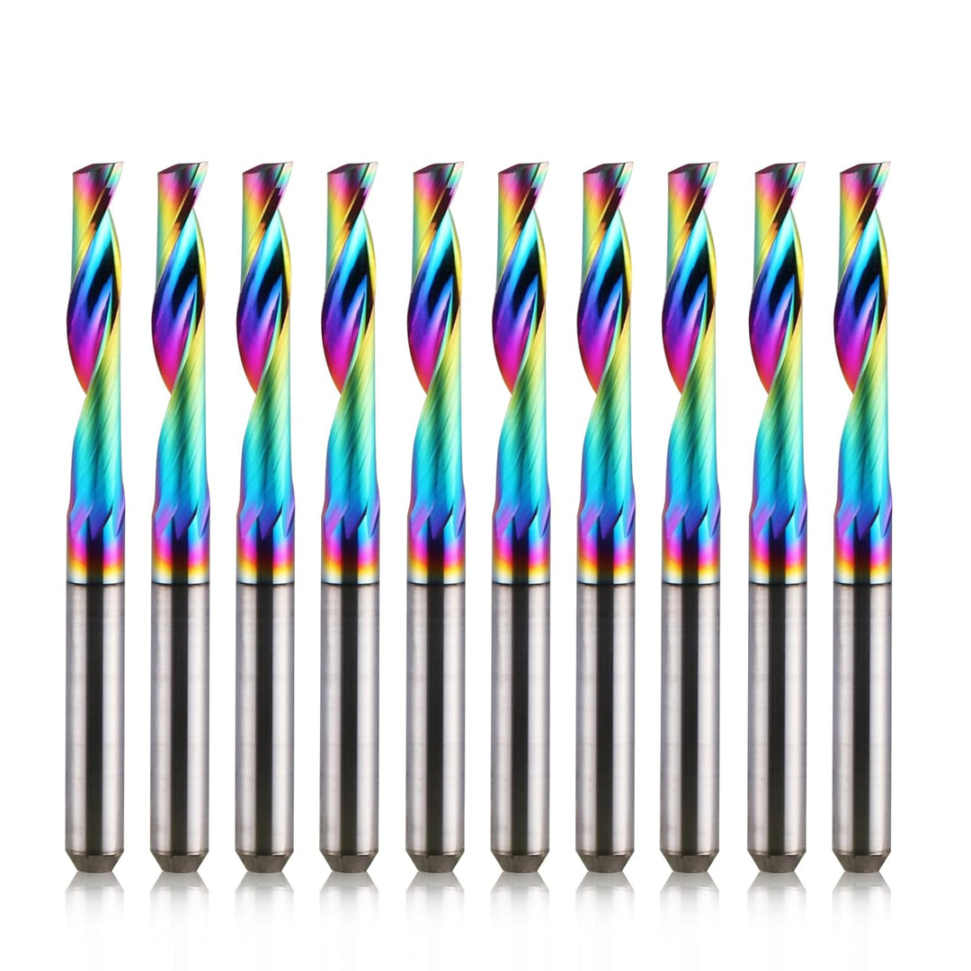 EU_HOZLY CNC-Fräser mit einer Nut, 1/8-Zoll-Schaft, 1/8-Zoll-Schnittdurchmesser, 17 mm (0,67 Zoll),