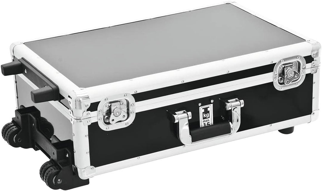ROADINGER CD-Case schwarz 120 CDs mit Trolley | CD-Case mit schwarzem Aluminiumgehäuse und Teleskopg