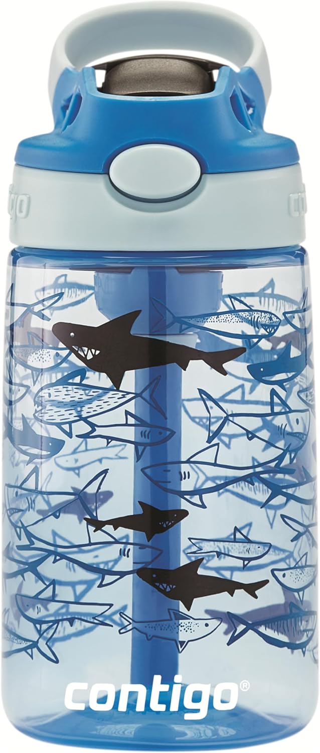 Contigo Kinder Trinkflasche Easy Clean Autospout mit Strohhalm, BPA-freie robuste Wasserflasche, 100