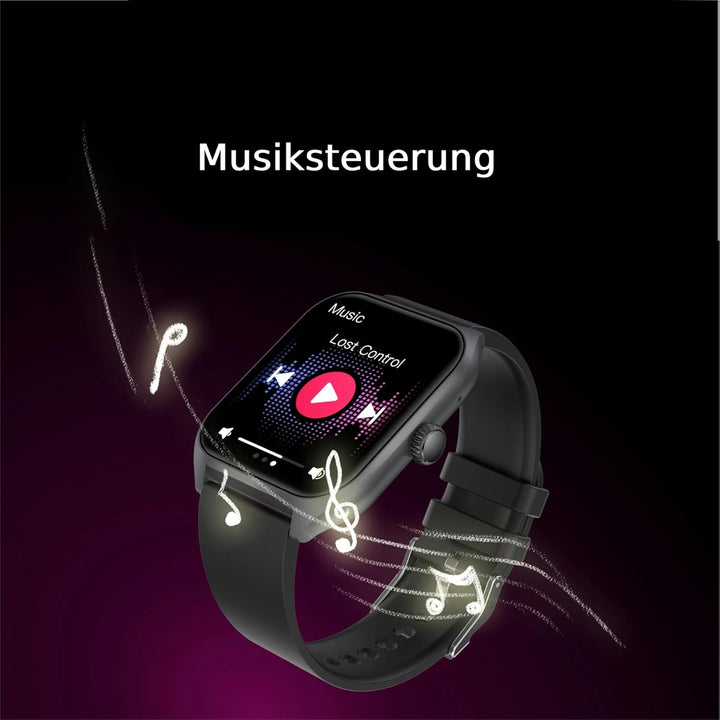 Deunis X7 Smartwatch mit Telefonfunktion 1,85 Zoll Damen Herren, Fitness Tracker, Schlafmonitor, Sch