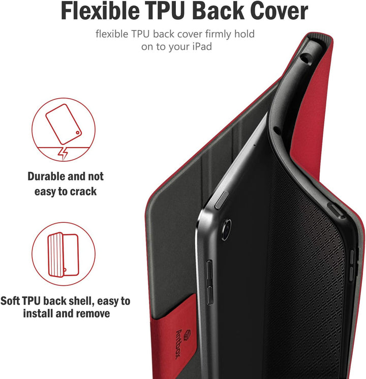 Antbox Hülle für iPad 10.2 (9. Generation/8. Generation/7. Generation) mit stifthalter Auto Schlaf/W