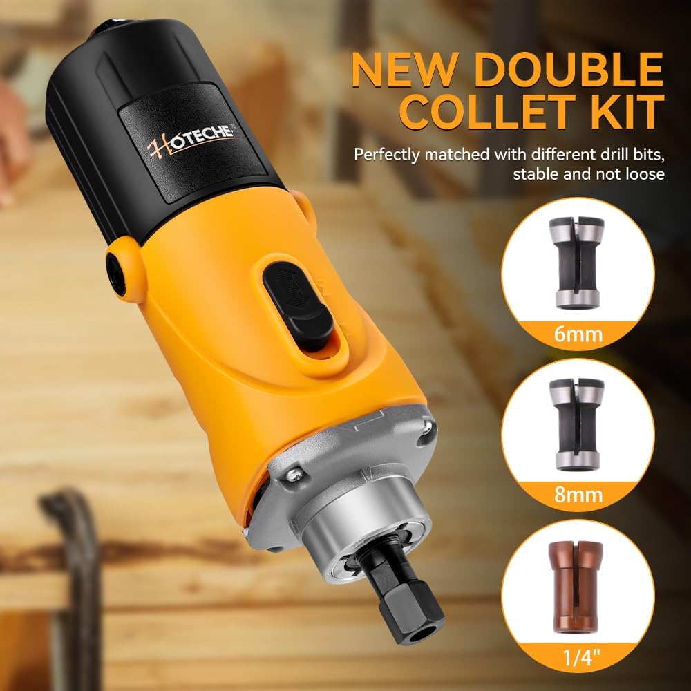 Hoteche 850W Oberfräse mit 30mm max Arbeitstiefe - Elektrische Holzfräse mit Kupferdrahtmotor, 11500