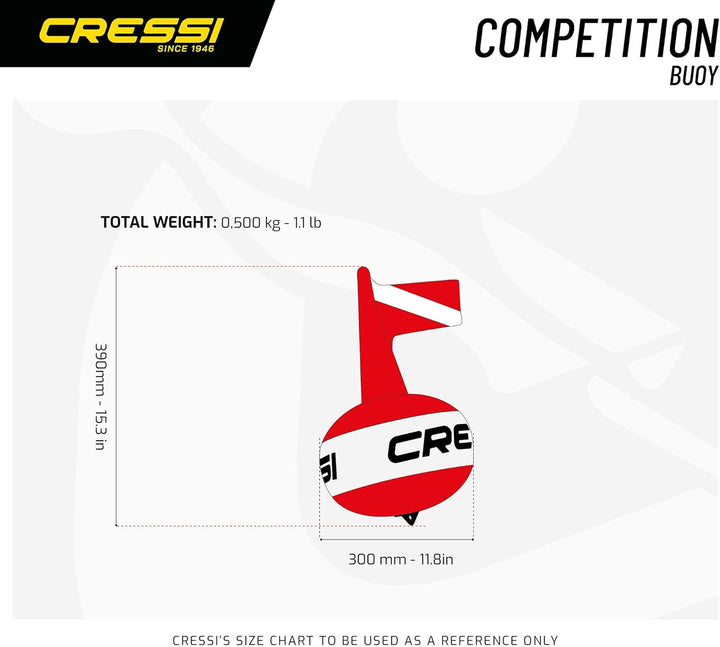 Cressi, Fluoreszierend Rot/Weiss,