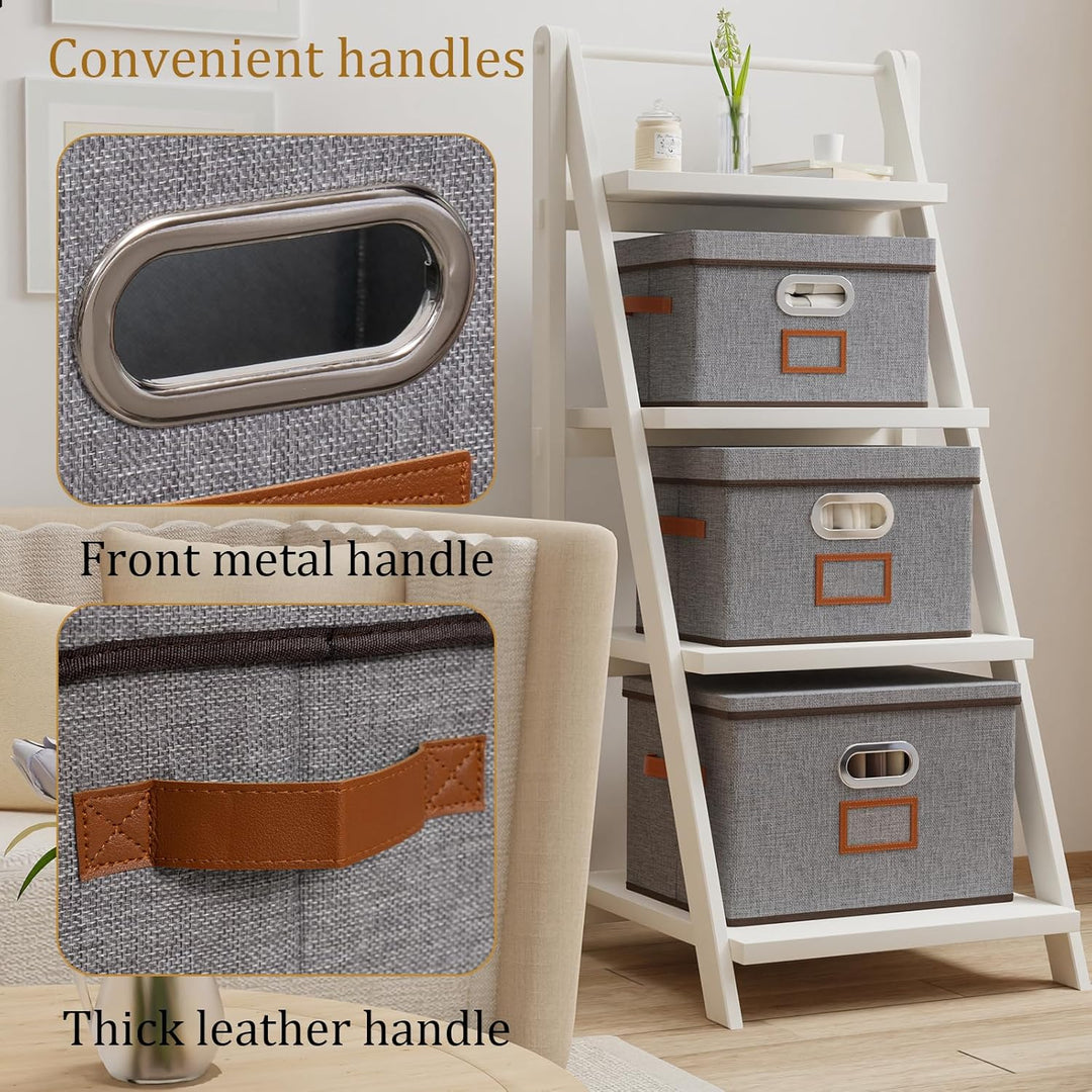 OUTBROS Aufbewahrungsbox mit Deckel und Griff, 45 x 30 x 30 cm Faltbarer Aufbewahrungsbox aus Stoff