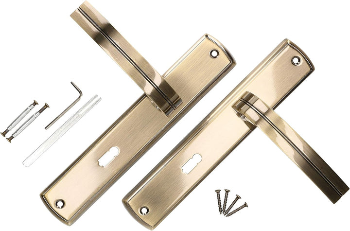 KOTARBAU® Türdrückerset 72 mm Langschild Patina Universal Modern 72 BB, 72 BB