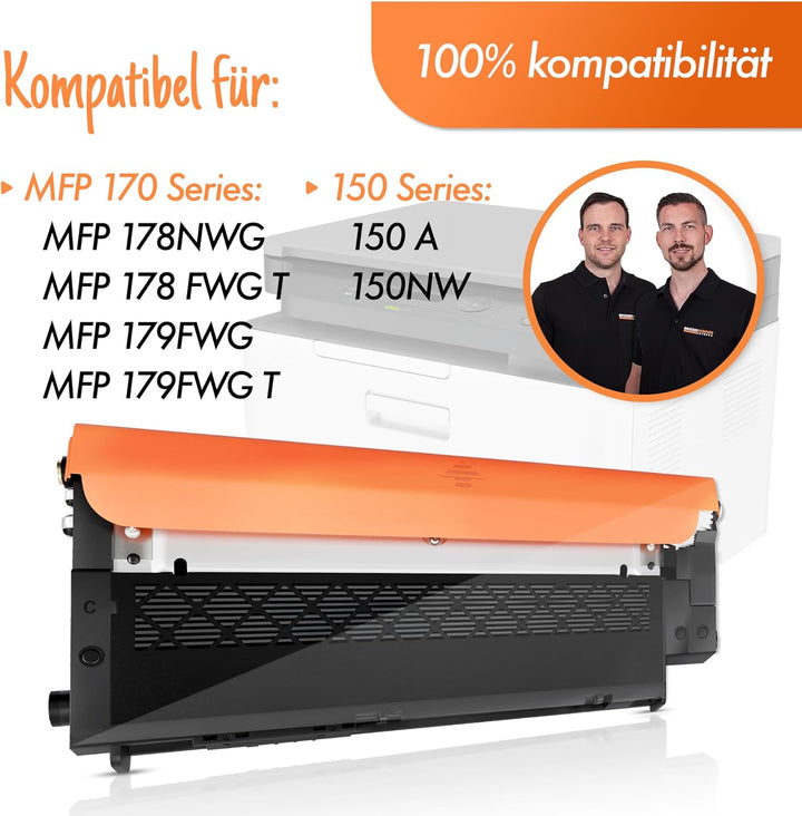 117A 4 Tonerkartuschen mit CHIP kompatibel als Ersatz für HP 117A Toner Set für HP Color Laser MFP 1