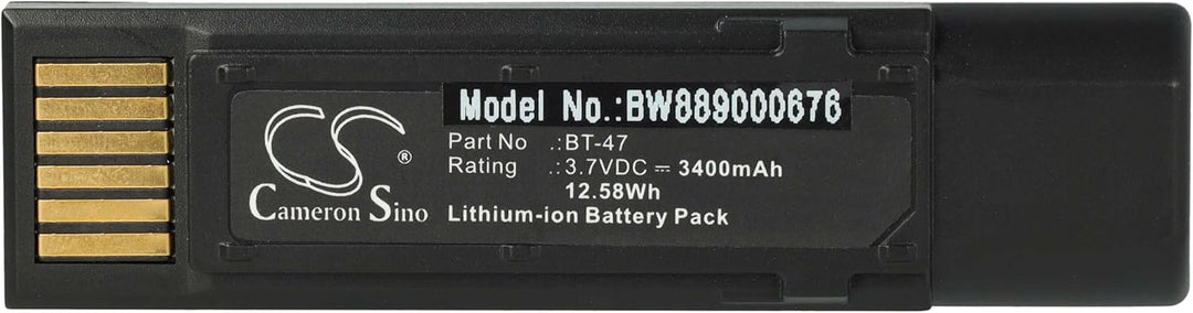 vhbw Akku Ersatz für Datalogic BT-47, RBP-GM45, TW18050652, 128004721 für Barcodescanner POS (3400mA