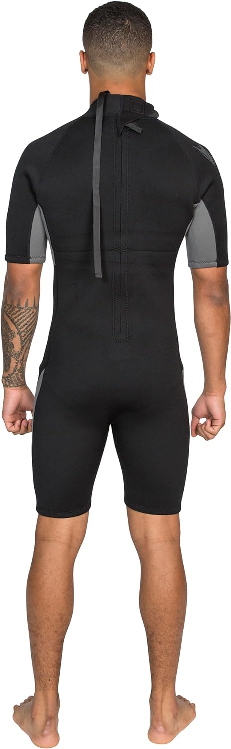 Trespass Men's Scuba Short Neoprene Wetsuit with Zip S Schwarz, S Schwarz