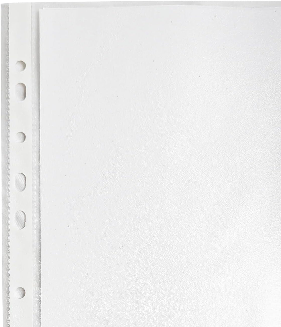 versando 1.000x A4 Prospekthüllen Economy mit Heftrand Klarsichthüllen genarbt transparent 45my (10x