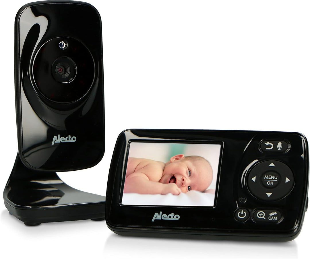 Alecto DVM71BK - Babyphone mit Kamera mit 2.4"-Farbdisplay - Babyfon - Digital Überwachungskamera mi