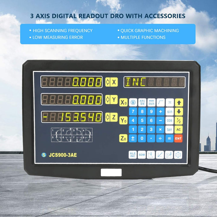 EVTSCAN 3 Axis 10 ″ LCD Digital Readout Console, DRO System für Drehmaschinen, Fräsmaschinen, Schlei