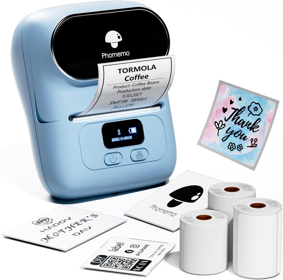Phomemo M110 Bluetooth Etikettendrucker - Etikettiergerät Beschriftungsgerät Selbstklebend, Labeldru