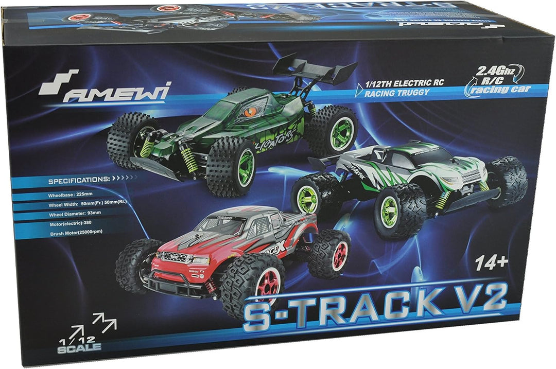 Amewi 22177 Fahrzeug-Truggy S-Track V2, M 1:12 / 4WD / RTR/ 2.4 GHZ Truggy V2, Truggy V2