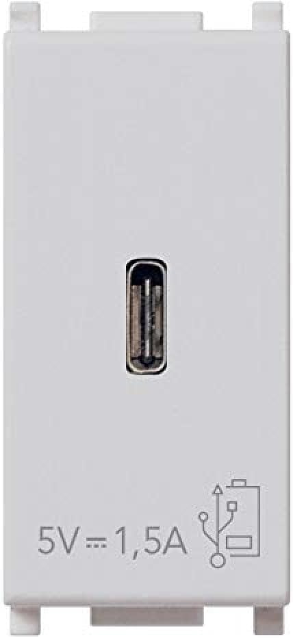 Vimar 14292.C.SL Plana USB-Netzteil für elektronische Geräte, 5 V, 1,5 A, 1 USB-Ausgang, Stromversor
